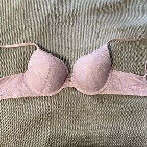 Victoria's Secret Lace Underwire Bra - Soft Pink